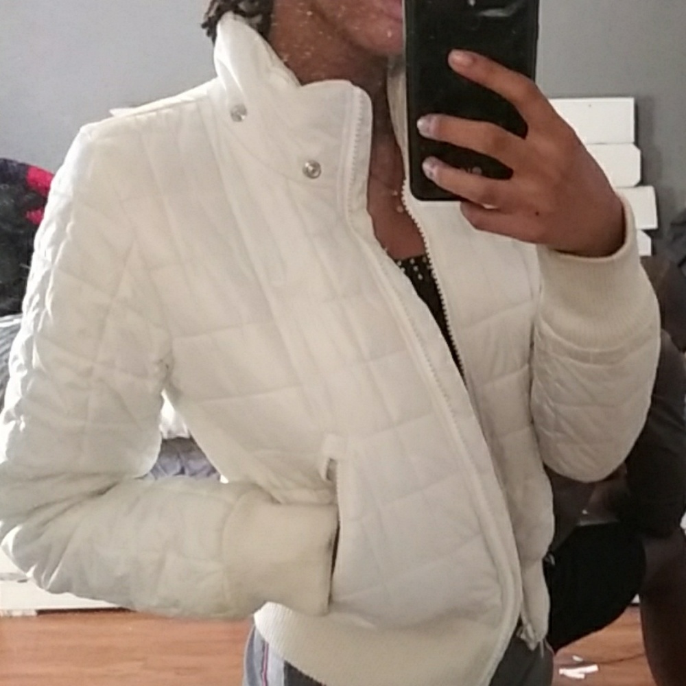 White Adidas coat